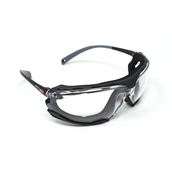 Optic Max Clear Safety Glasses, Polycarbonate Scratch Resistant, Foam Padded Lens, Anti-Fog 140CAF